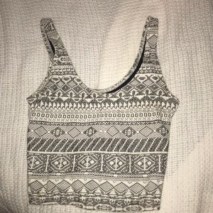 Hollister aztec cropped tank top.